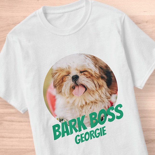 T-shirt Barre Boss Animal Chien Photo Cool moderne Simple (Créateur téléchargé)