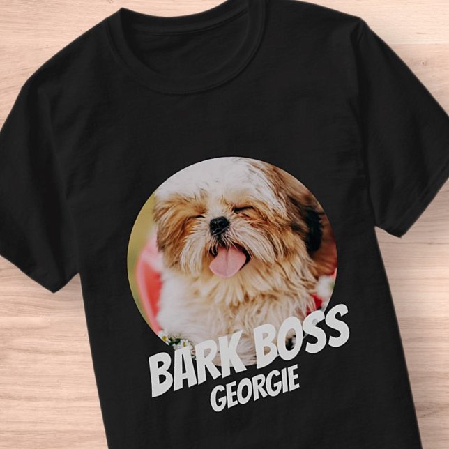T-shirt Barre Boss Animal Chien Photo Cool moderne Simple (Créateur téléchargé)