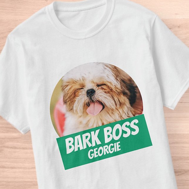 T-shirt Barre Boss Animal Chien Photo Cool moderne Simple (Créateur téléchargé)