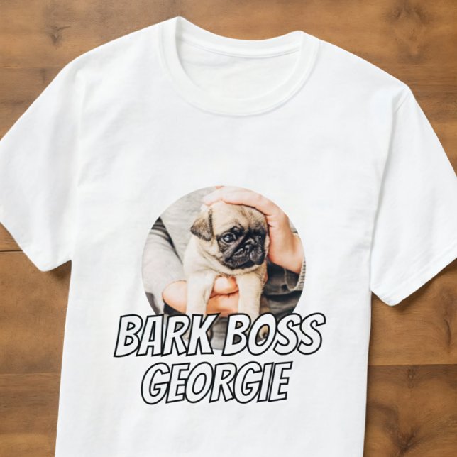 T-shirt Barre Boss Animaux de compagnie Photo Moderne Simp (Créateur téléchargé)