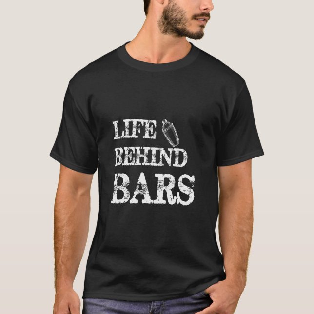 T-shirt Barre Citation Bartender Drôle Bartending Hommes F (Devant)