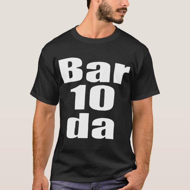 T-shirt BARRE DA de barman tout le barman d'usage de barre (Devant)