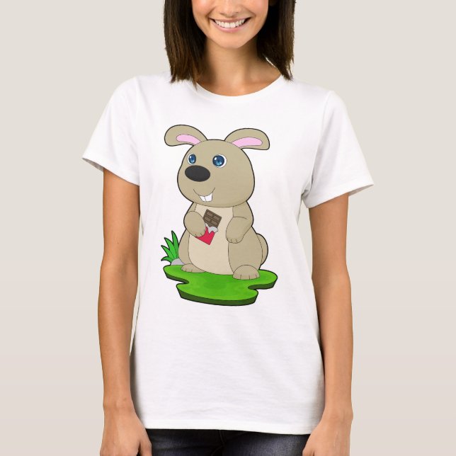 T-shirt Barre de chocolat au lapin (Devant)