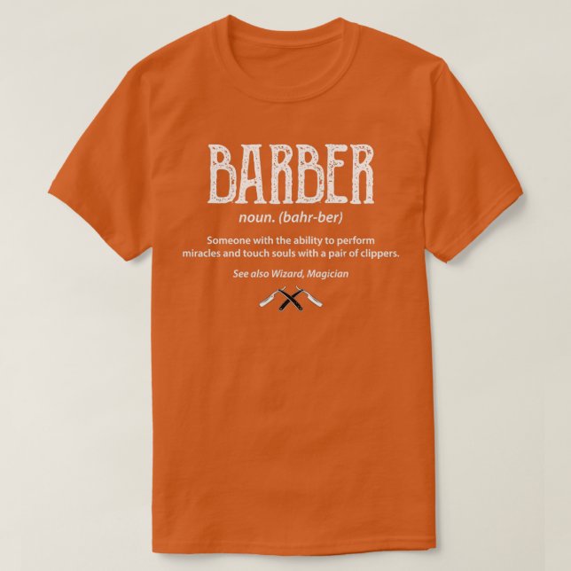 T-shirt Barre de définition de barbier (Design devant)