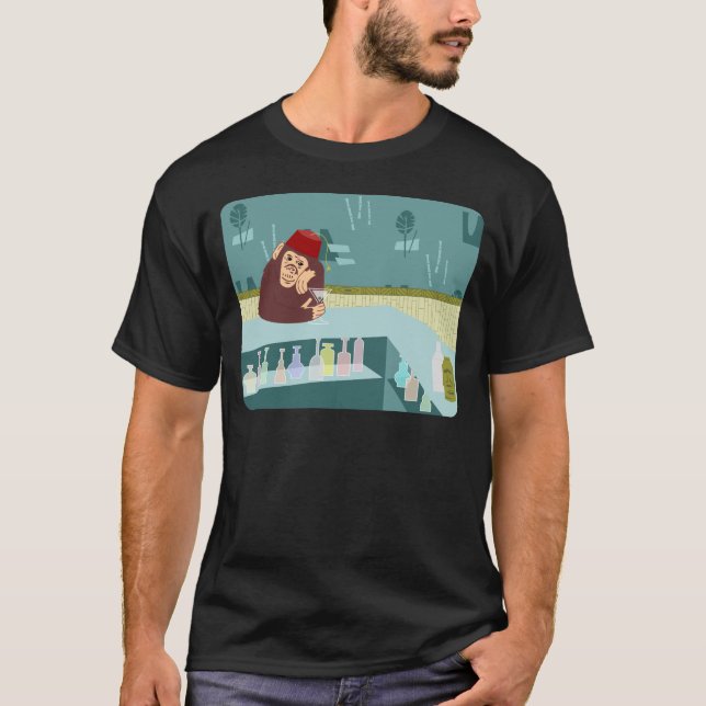 T-shirt Barre de Martini de singe de Fez (Devant)