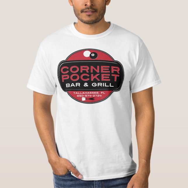 T-shirt Barre de poche et Grille - RED (Devant)
