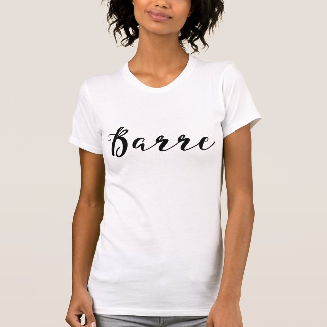 T-shirt BARRE Écriture Calligraphique Noire Tendance Moder (Devant)