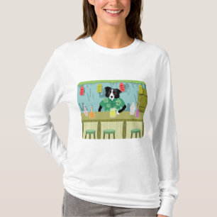 T-shirt Barre en bambou de border collie Tiki