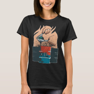T-shirt Barre Huile Énergie Carburant Pétrole