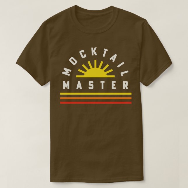 T-shirt Barre Mocktail Recettes Bartender Mocktail Master  (Design devant)