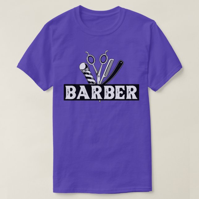 T-shirt Barre Outils Barbershop Coiffeuse (Design devant)