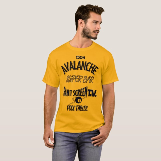 T-shirt Barre superbe Marquette - bleu d'avalanche sur la (Devant entier)