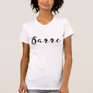 T-shirt BARRE tendance Noir Script Calligraphie Moderne Ch