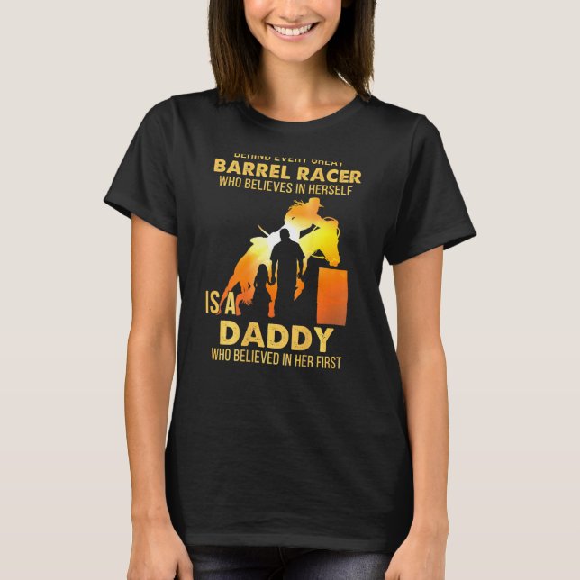 T-shirt Barrel Racer Papa De Barrel Horse Racer Racer Fill (Devant)