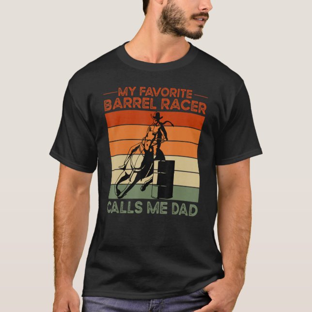 T-shirt Barrel Racer Papa Western Rodeo Horse (Devant)