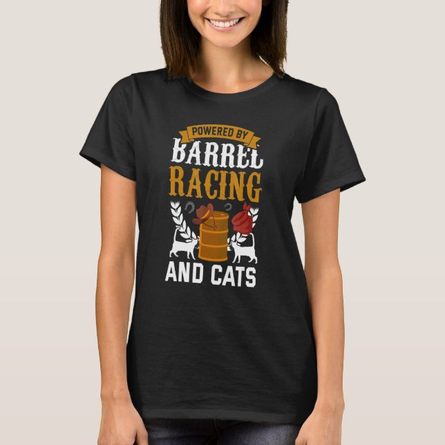 T-shirt Barrel Racing   Cat  Rodeo Barrel Racer (Devant)