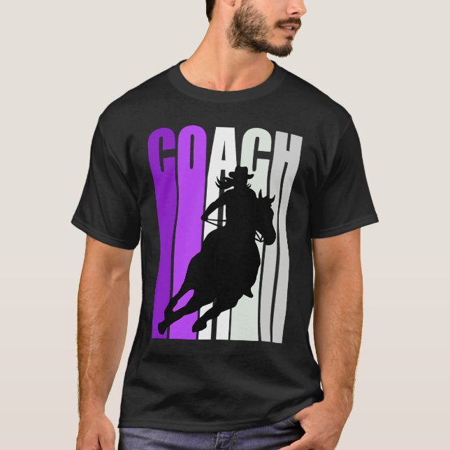 T-shirt Barrel Racing Coach Instructor Cowgirl Hat Western (Devant)