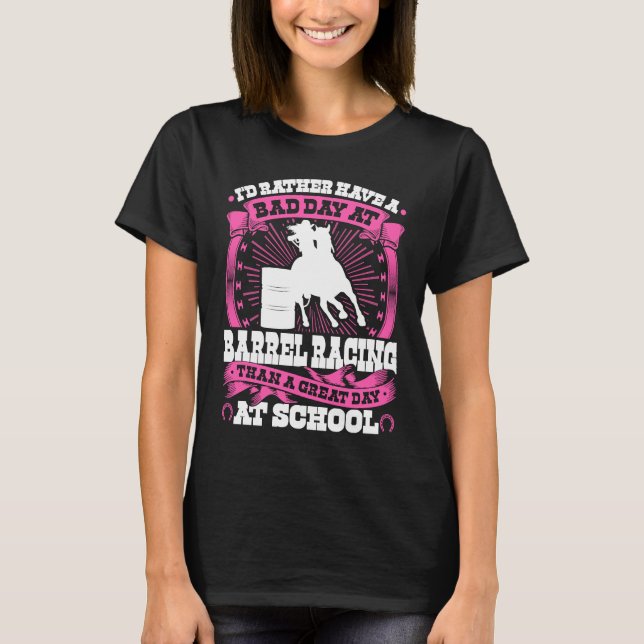 T-shirt Barrel Racing Girl Quote  Rodeo Cowgirl Barrel Rac (Devant)
