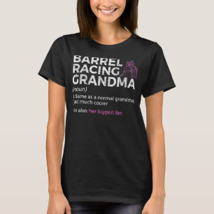 T-shirt Barrel Racing Grand-mère Son Plus Grand Fan Horse 