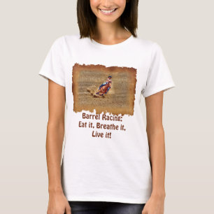 T-shirt Barrel Racing - Mange, respire, vis-le !