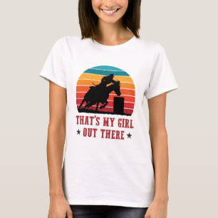 T-shirt Barrel Racing Papa Maman C'est ma fille