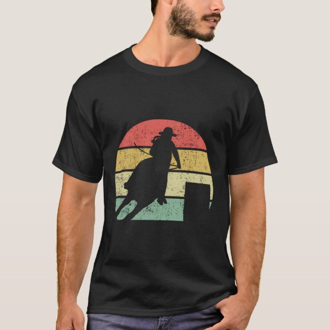 T-shirt Barrel Racing Rodeo Retro Cadeau Vintage (Devant)