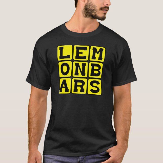 T-shirt Barres au Citron, Type de Dessert (Devant)
