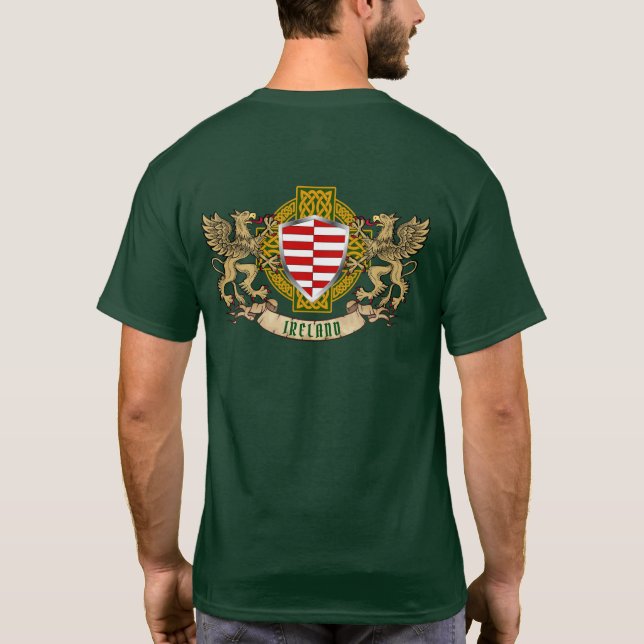T-shirt Barrett Irish Shield & Griffins Personnalisé (Dos)