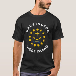 T-shirt Barrington Rhode Island RI Drapeau Roundlet Sou