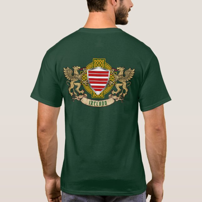 T-shirt Barry Irish Shield & Griffins Personnalisé (Dos)