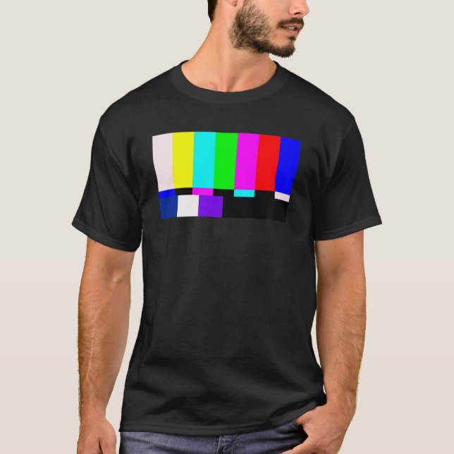 T-shirt Bars de couleurs de l'écran de télévision sans sig (Devant)