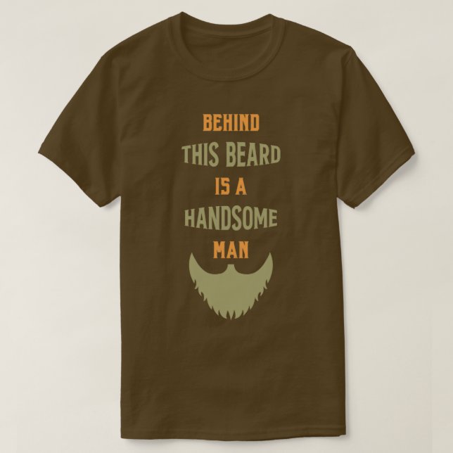 T-shirt Bart Derrière cette barbe est un homme beau (Design devant)