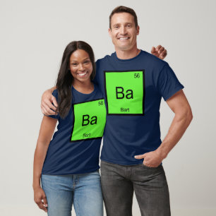 T-shirt Bart Nom Chimie Élément Tableau Périodique