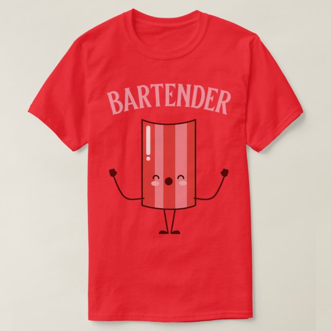 T-shirt Bartender Flexing (Design devant)