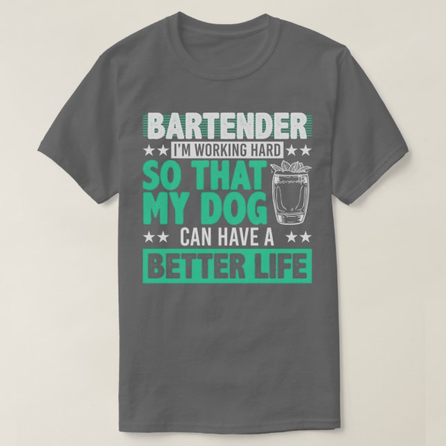 T-shirt Bartender Funny 28 (Design devant)