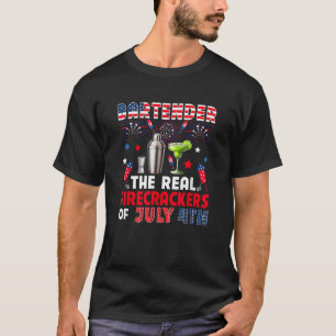 T-shirt Bartender Funny Plaisanteries De 4 juillet P