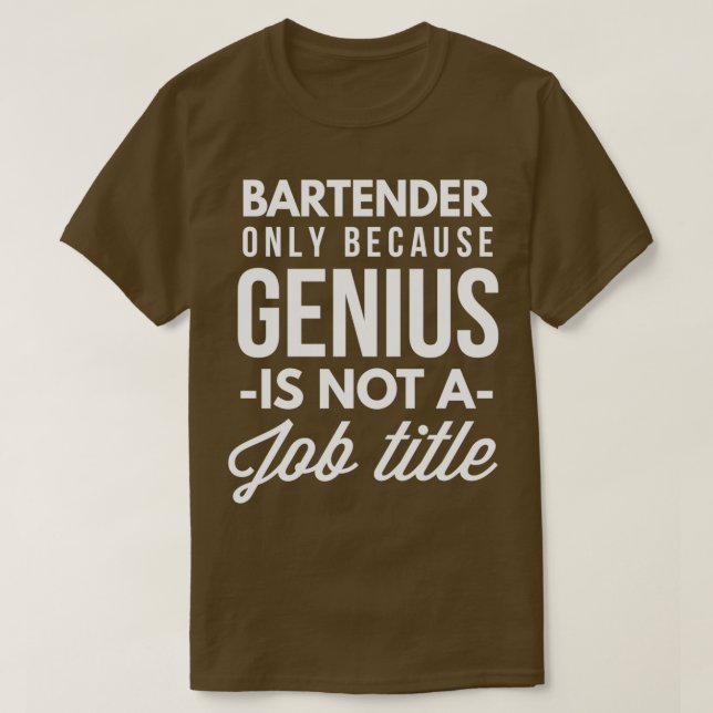 T-shirt Bartender Genius (Design devant)