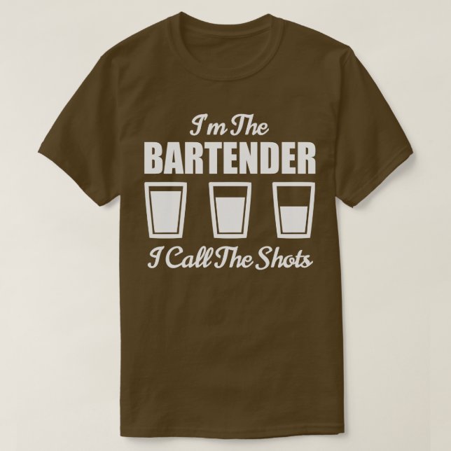 T-shirt Bartender Im Le Bartender J'Appelle Le Bar Shots N (Design devant)