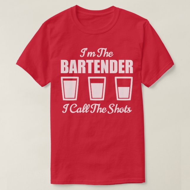 T-shirt Bartender Im Le Bartender J'Appelle Le Bar Shots N (Design devant)