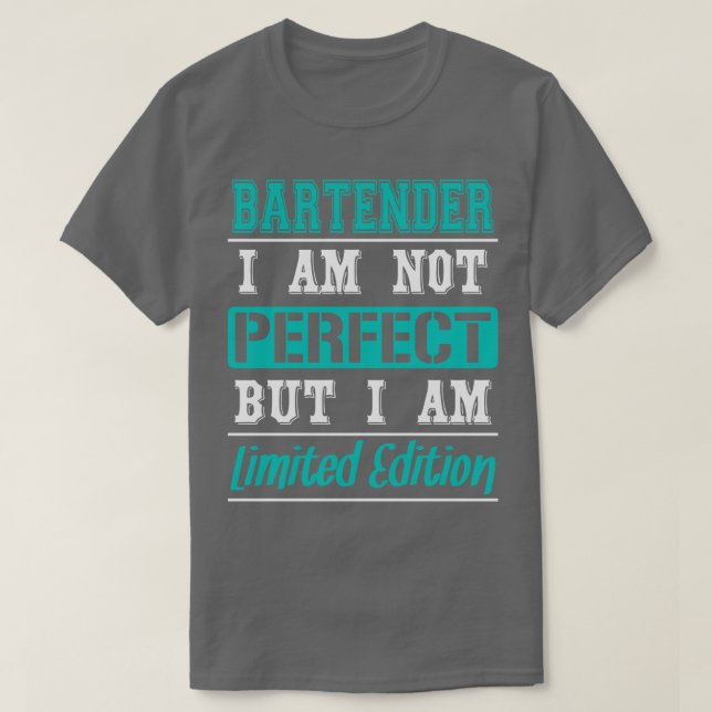 T-shirt Bartender Je ne suis pas parfait mais je suis Limi (Design devant)