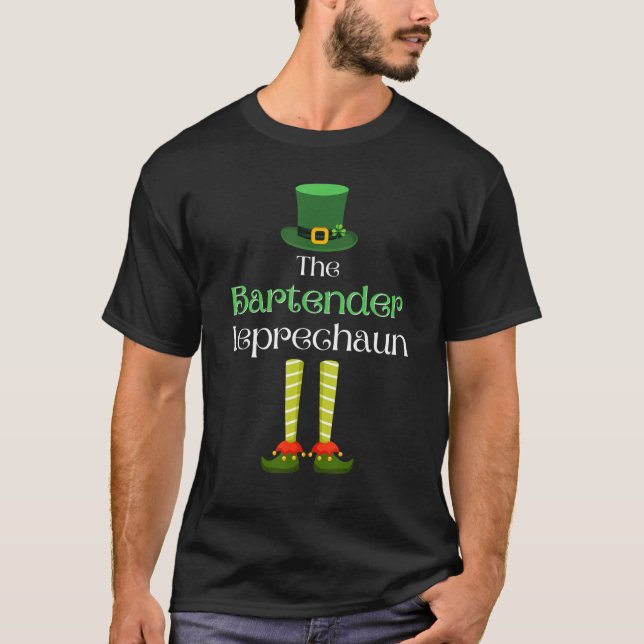 T-shirt Bartender Leprechaun Matching Family Group St. Pat (Devant)
