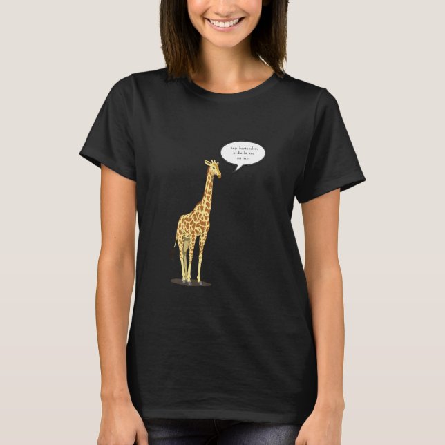 T-shirt Bartender Les Highballs Sont Sur La Giraffe (Devant)