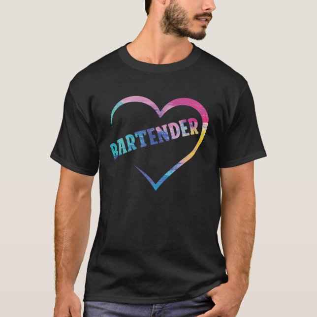 T-shirt Bartender Mixologist Heart Bartender (Devant)