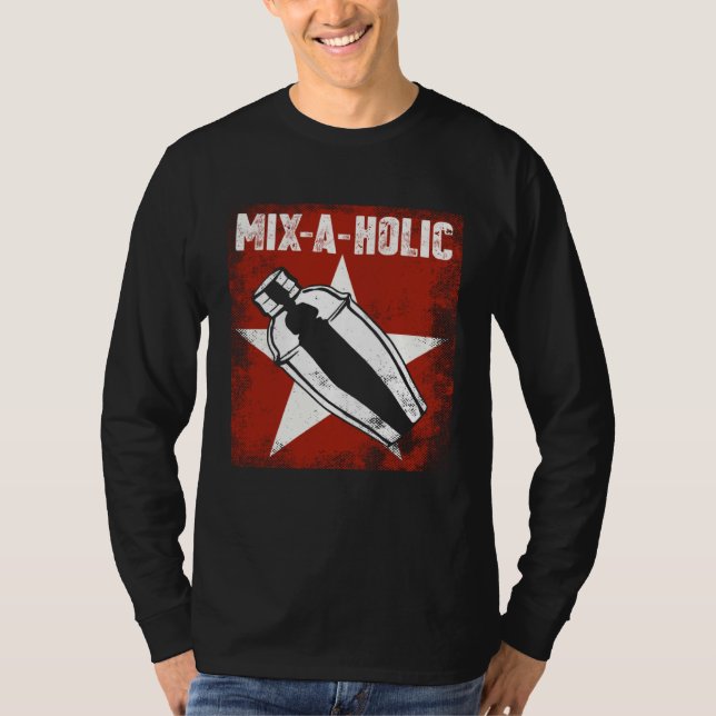 T-shirt Bartender Mixologist Mix A Holic (Devant)