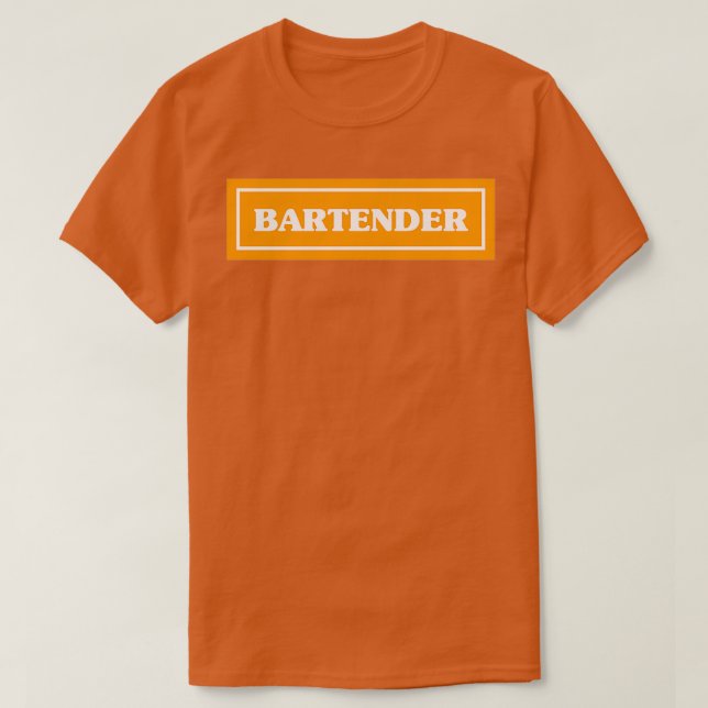 T-shirt Bartender Orange (Design devant)