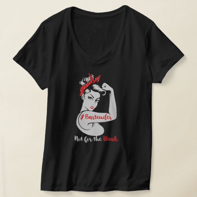 T-SHIRT BARTENDER PAS POUR FAIBLE (Poser)