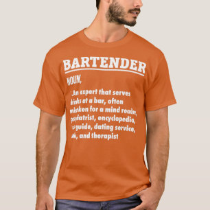 T-shirt Bartender Professionnel Bartender Cadeau Chemise B