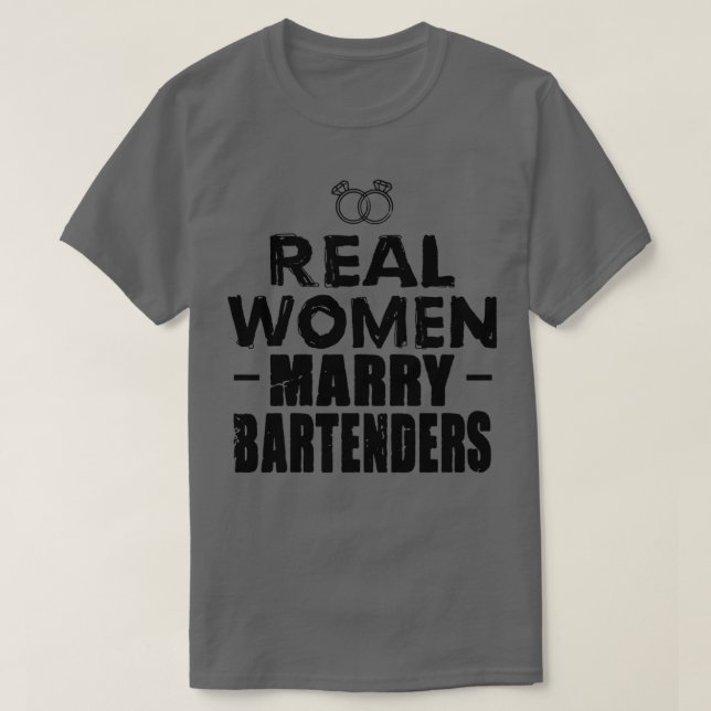 T-shirt Bartender Real Femmes épouse Bartender 4 (Design devant)