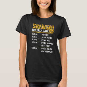 T-shirt Bartender senior Taux horaire Senior Barman Mixolo