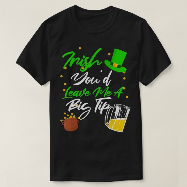 T-shirt Bartender Server Saint Patricks Day Irlandais Cons (Design devant)
